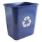Impact 20-Quart Polyethylene Soft-Sided Wastebasket with Recycle Logo - Blue